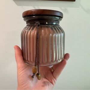 Pier 1 Imports 17.9oz First Rain Candle Jar with Wooden Lid New